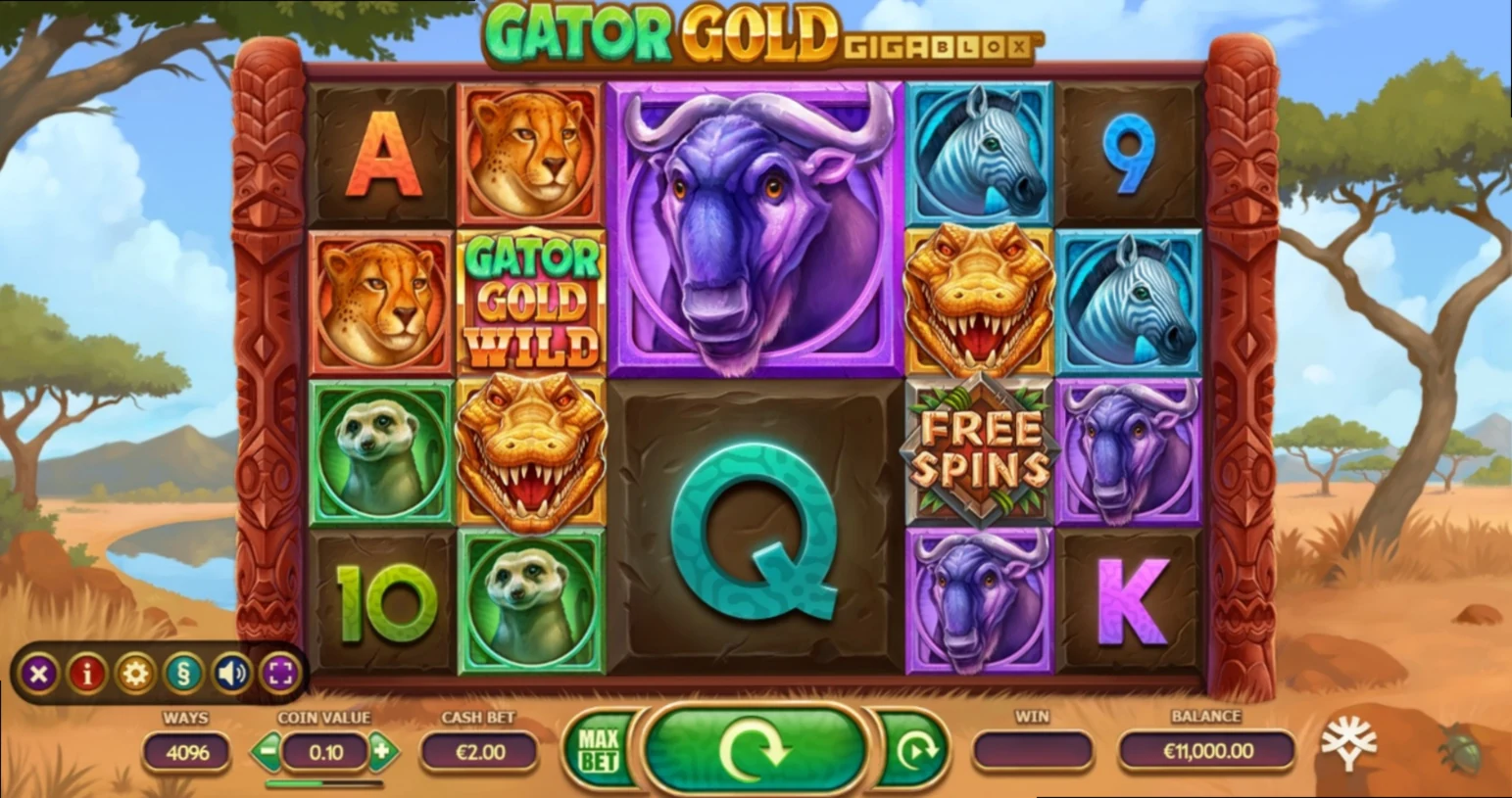 Gator Gold Gigablox by Play'n GO